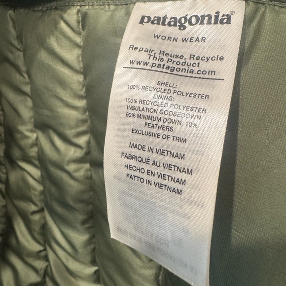 Patagonia Olive Quilted Vest - Picture 4 of 4